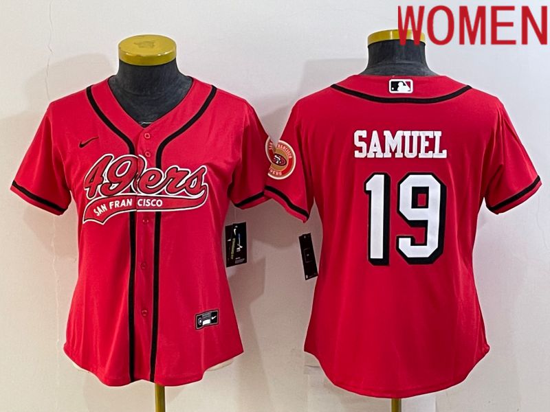 Women San Francisco 49ers #19 Samuel Red Nike Co branded NFL Jerseys1